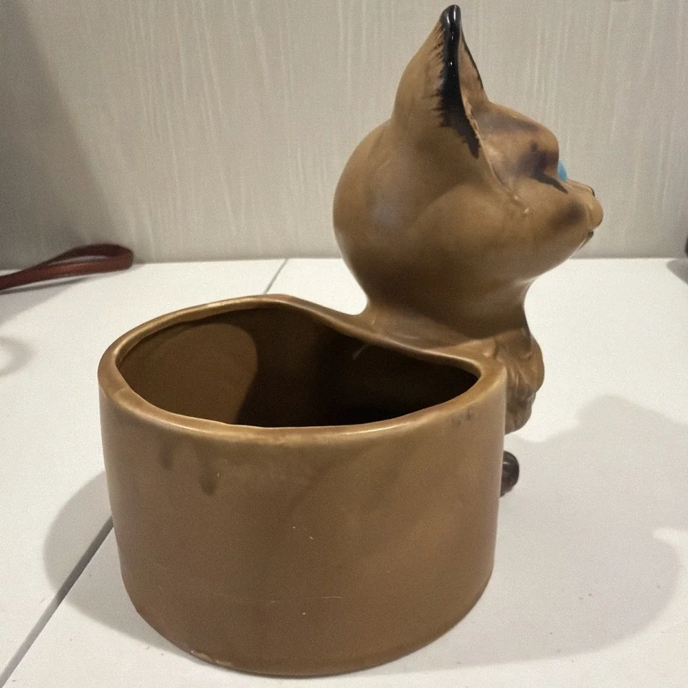 VTG‎ Caffco Japan Brown Cat Planter E3078